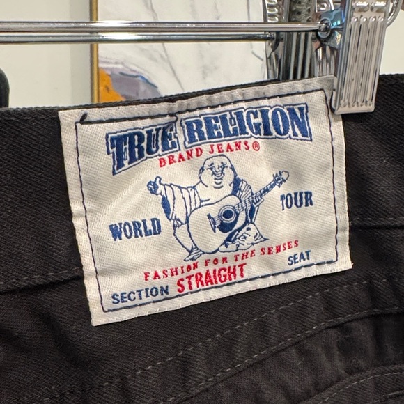 True Religion Men's Black Straight Jeans - Picture 2 of 5